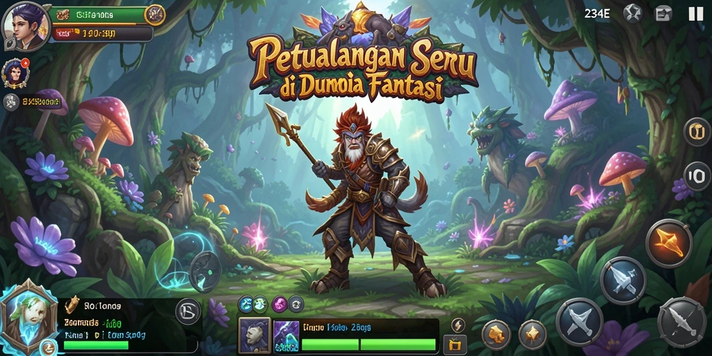 Gameplay 234E menunjukkan petualangan seru di dunia fantasi.
