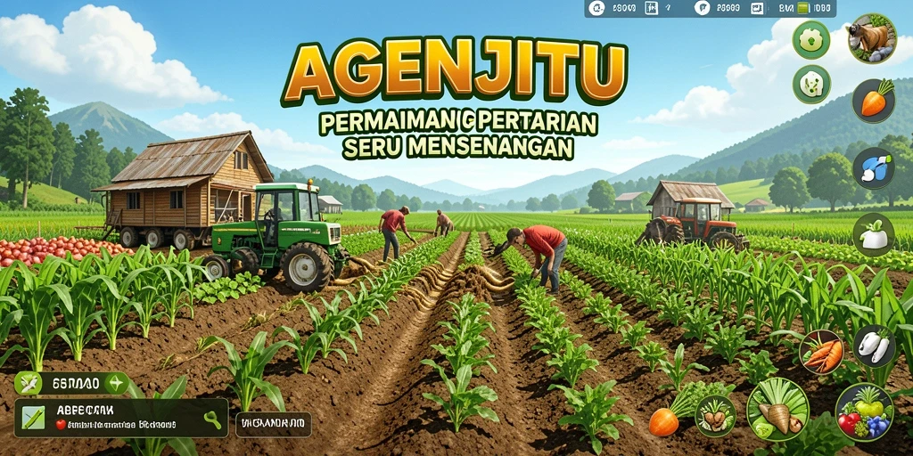 Screenshot gameplay AGENJITU yang menampilkan aktivitas pertanian.