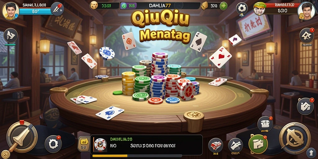 Tampilan gameplay QiuQiu yang menarik di DAHLIA77.