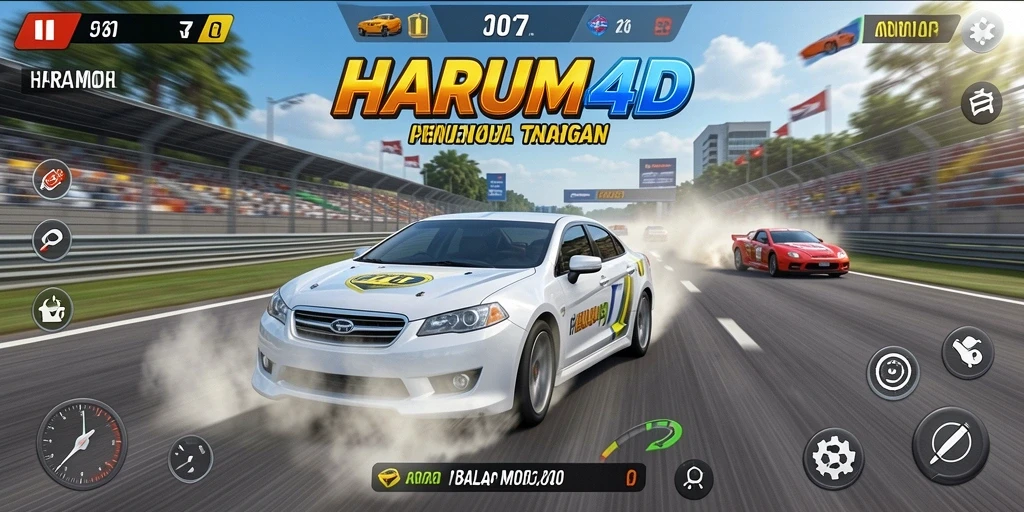 Gameplay menegangkan dari balap mobil di HARUM4D.