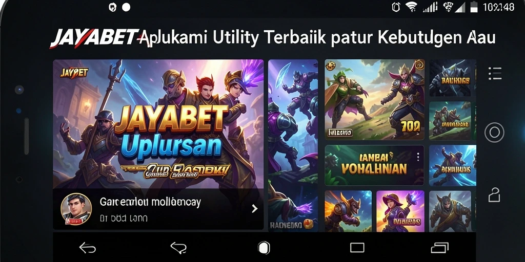 Tampilan antarmuka aplikasi JAYABET yang intuitif.