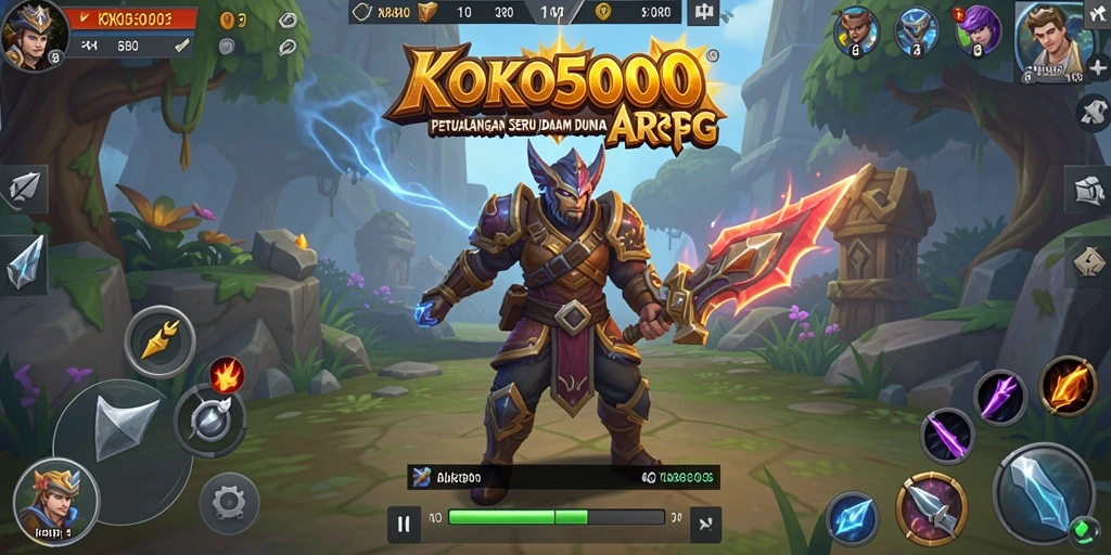 Gameplay KOKO5000 yang seru dan penuh aksi di dunia fantasi.