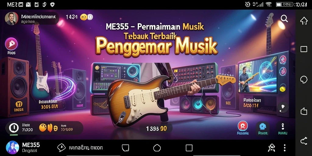 Screenshot gameplay ME355 menampilkan pengguna menikmati pengalaman musik interaktif.