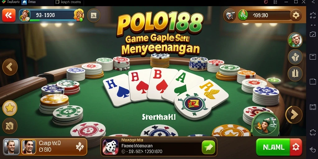 Screenshot gameplay Gaple dari POLO188 yang mengasyikkan.